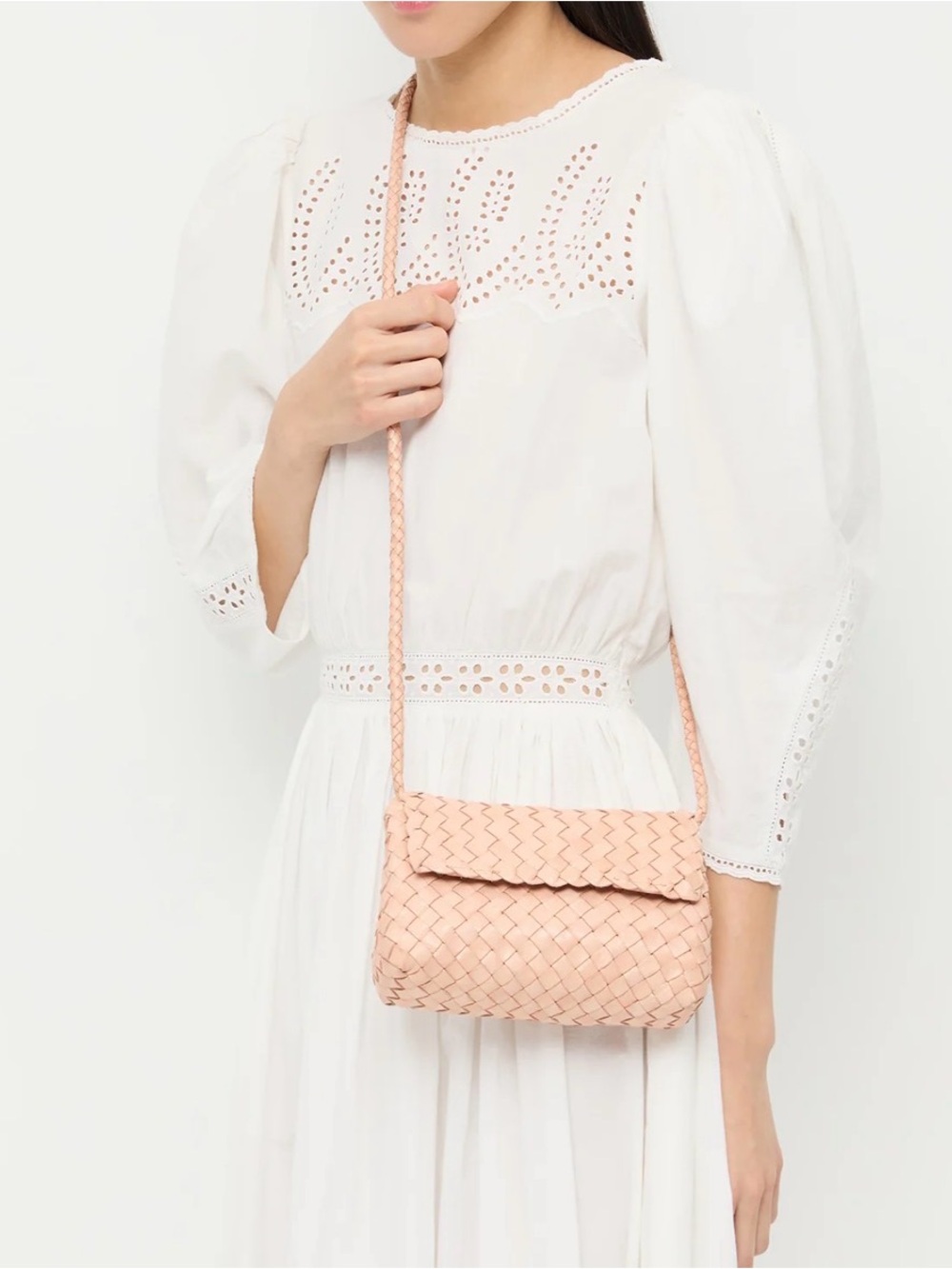 Loeffler Randall Vinnie Mini Woven Crossbody - Desert Sand - Picture 2 of 12
